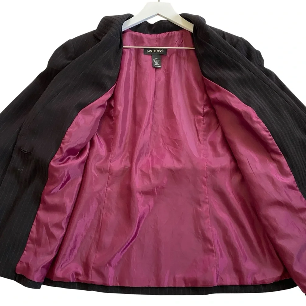 Lane Bryant Women’s Pinstripes Plus Size 20 Blazer Jacket Business Casual Career